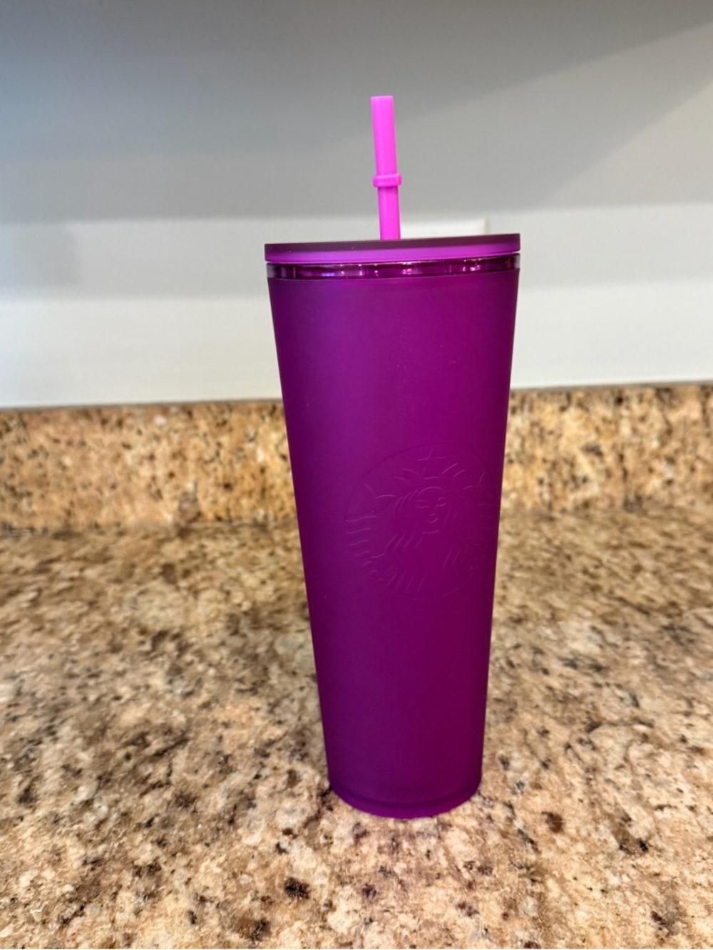Starbucks Venti Purple Soft Touch Cold Cup Tumbler 2022